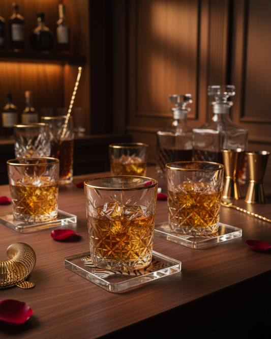 "The Monarch" Set of 2 Whiskey Glasses