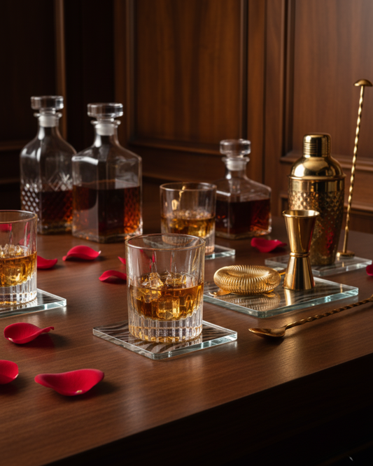 "The Sentinel" Set of 2 Whiskey Glasses - Handcrafted in Slovakia