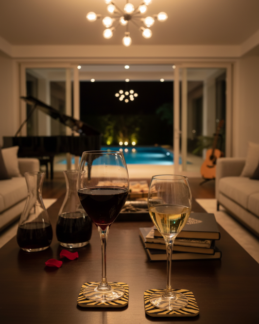 "The Diplomat" Set of 2 Wine Glasses