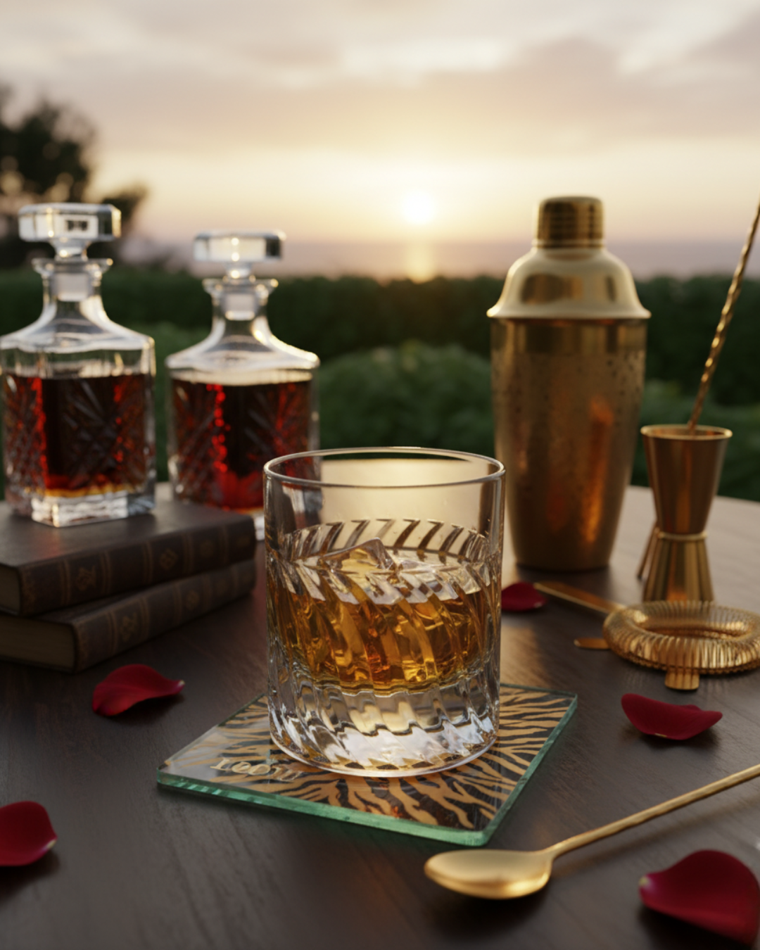 "The Tempest" Set of 2 Whiskey Glasses