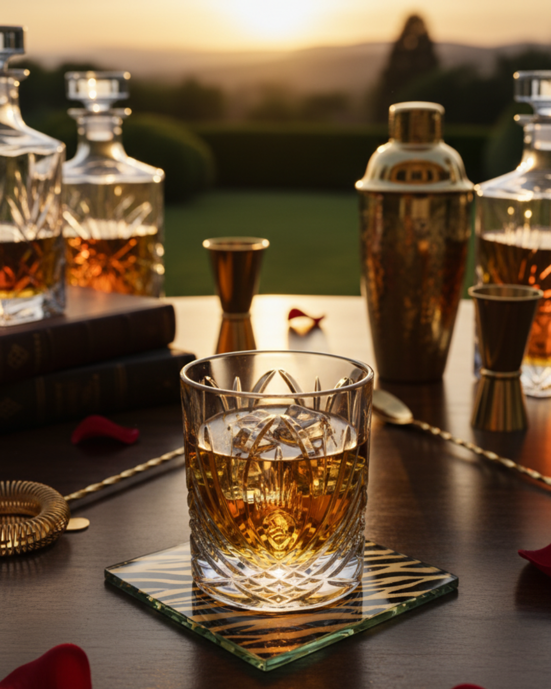 "The Conqueror" Set of 2 Whiskey Glasses