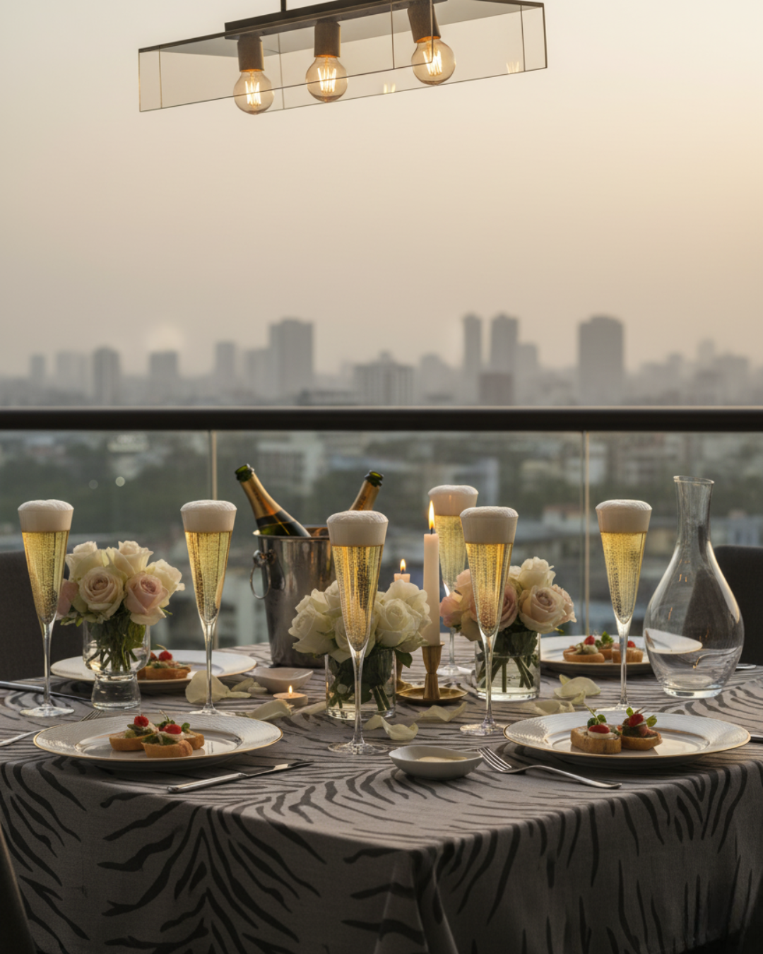 "The Triumph" Set of 2 Champagne Glasses