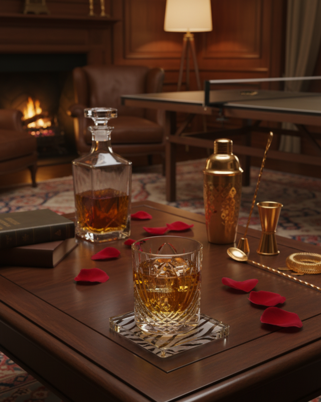 "The Conqueror" Set of 2 Whiskey Glasses