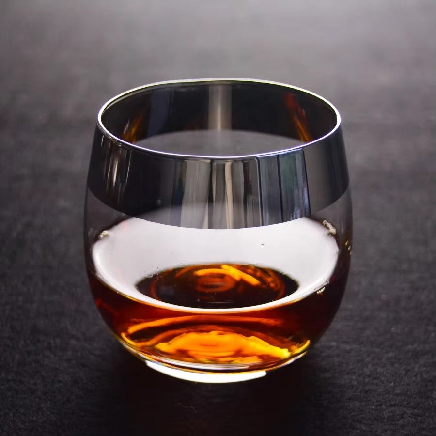 Old Fashioned Platinum Whisky Glass