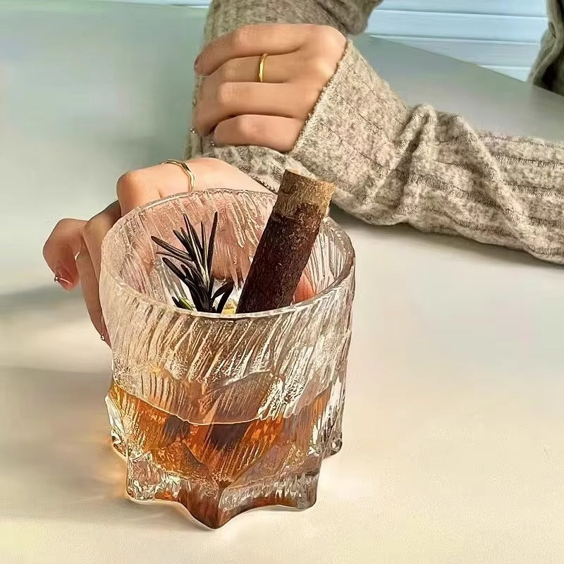 Heavy Glacier Japanese Crystal Whiskey Glass