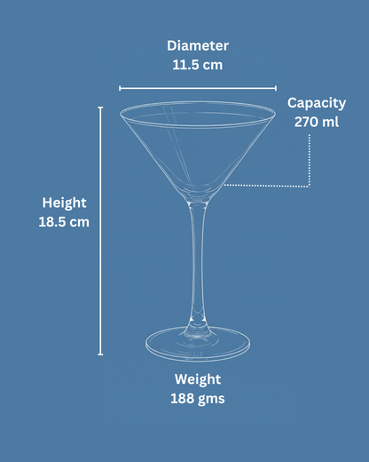 "The Icon" Set of 2 Martini Glasses