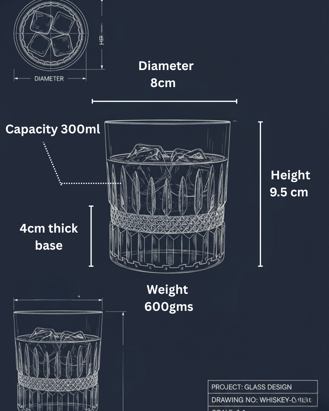 "The Gladiator" Set of 2 Whiskey Glasses - Handcrafted in Slovakia