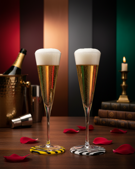 "The Triumph" Set of 2 Champagne Glasses