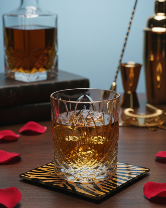 "The Conqueror" Set of 2 Whiskey Glasses