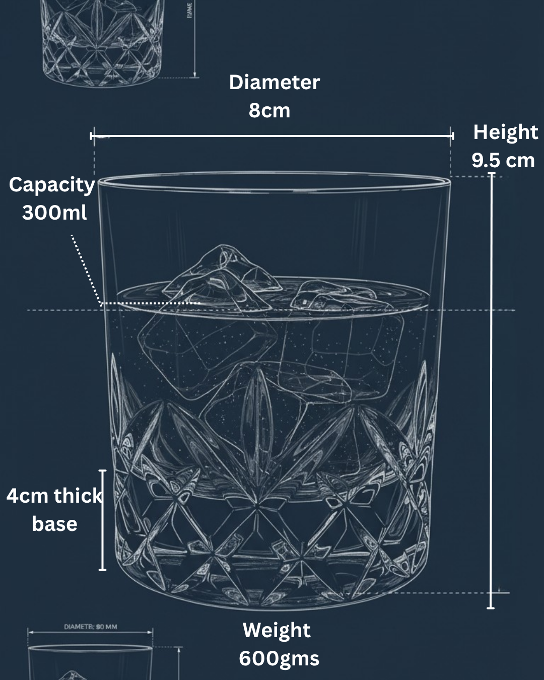 "The Emperor" Set of 2 Whiskey Glasses - Handcrafted in Slovakia