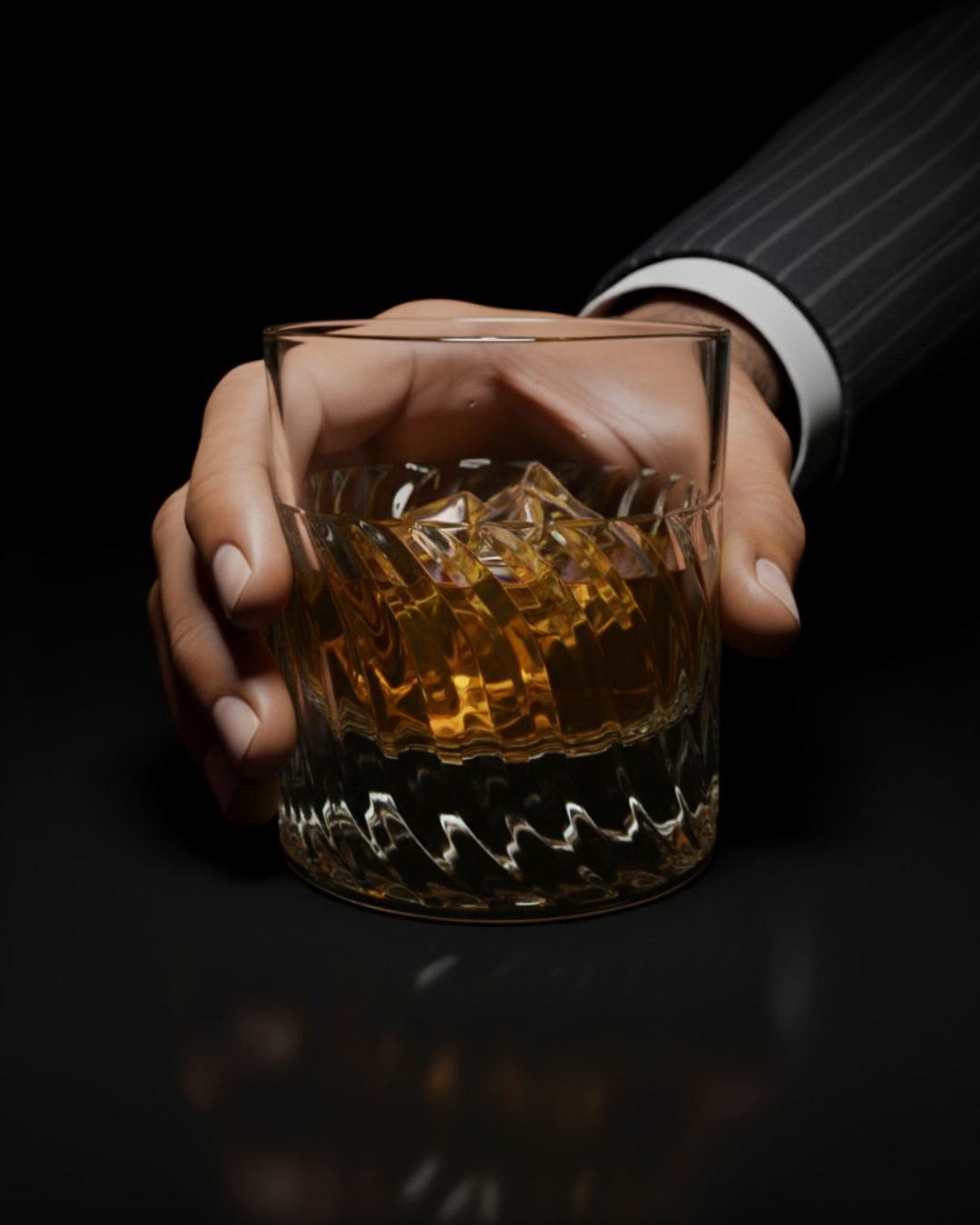 "The Tempest" Set of 2 Whiskey Glasses - Handcrafted in Slovakia