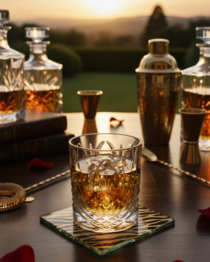 "The Conqueror" Set of 2 Whiskey Glasses