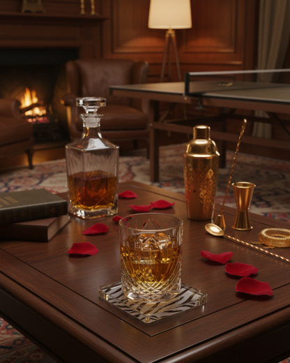 "The Conqueror" Set of 2 Whiskey Glasses