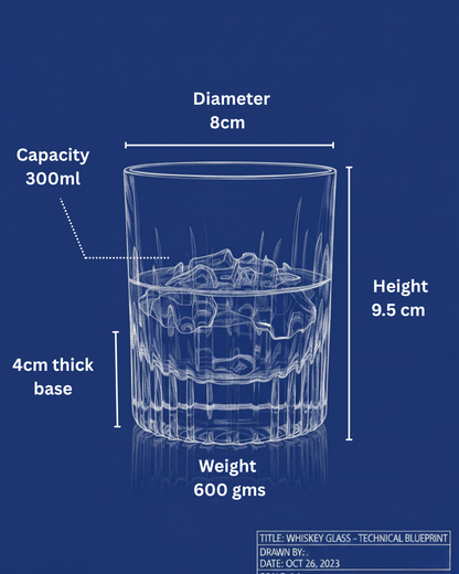 "The Sentinel" Set of 2 Whiskey Glasses - Handcrafted in Slovakia