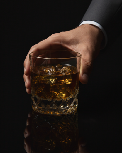 "The Emperor" Set of 2 Whiskey Glasses - Handcrafted in Slovakia