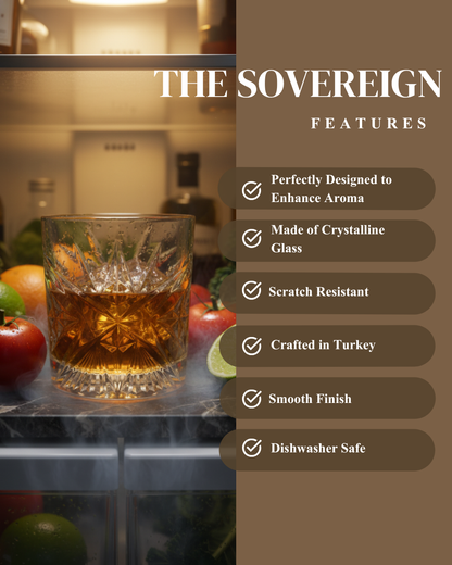 "The Sovereign" Set of 2 Whiskey Glasses