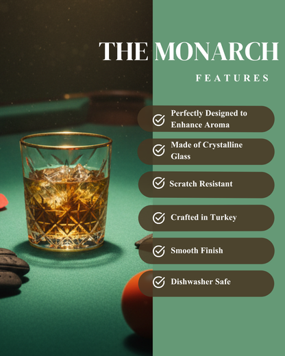 "The Monarch" Set of 2 Whiskey Glasses