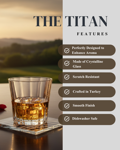 "The Titan" Set of 2 Whiskey Glasses