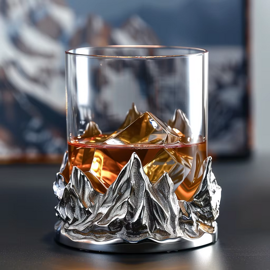 Mountain Retro Style Whiskey Glass