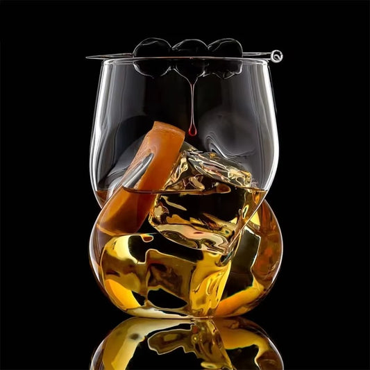 Twisted Body Shaped Double Wall Whiskey Glass