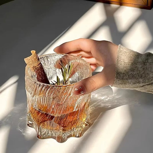 Heavy Glacier Japanese Crystal Whiskey Glass