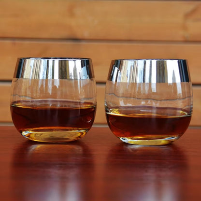 Old Fashioned Platinum Whisky Glass
