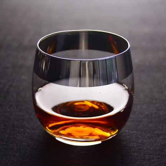 Old Fashioned Platinum Whisky Glass