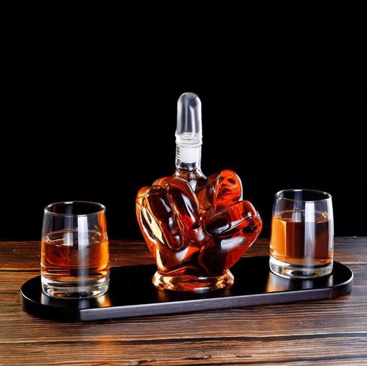 Middle Finger Decanter Set