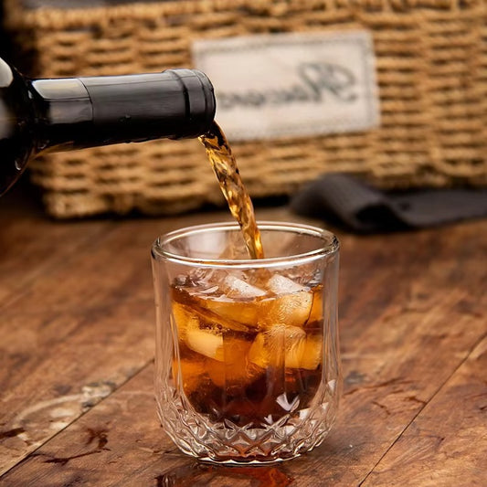 Old Fashioned Double Walled Whiskey Glass