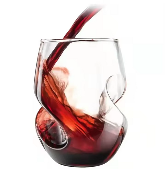 Twisted Body Shaped Double Wall Whiskey Glass