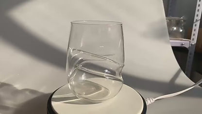 Twisted Body Shaped Double Wall Whiskey Glass